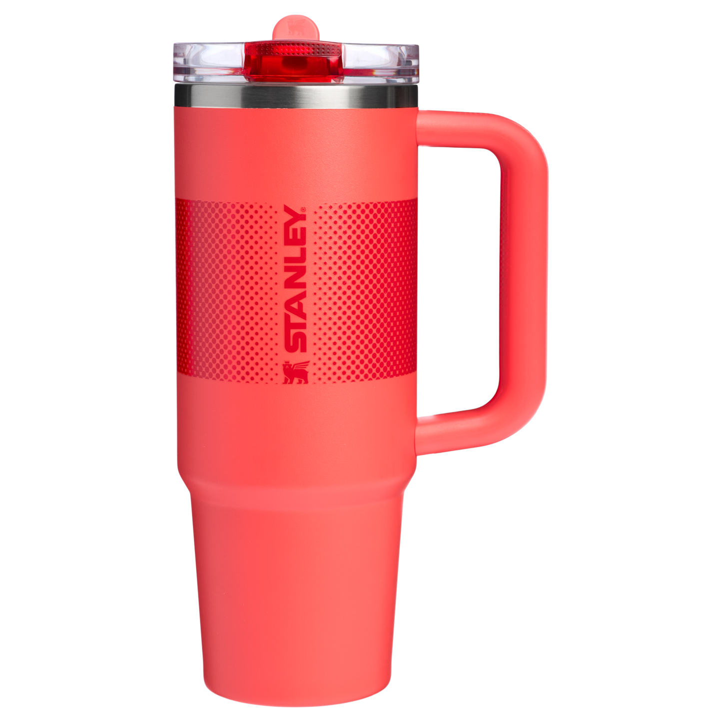 Stanley 30 OZ Quencher ProTour Flip Straw Tumbler In Hot Coral Red
