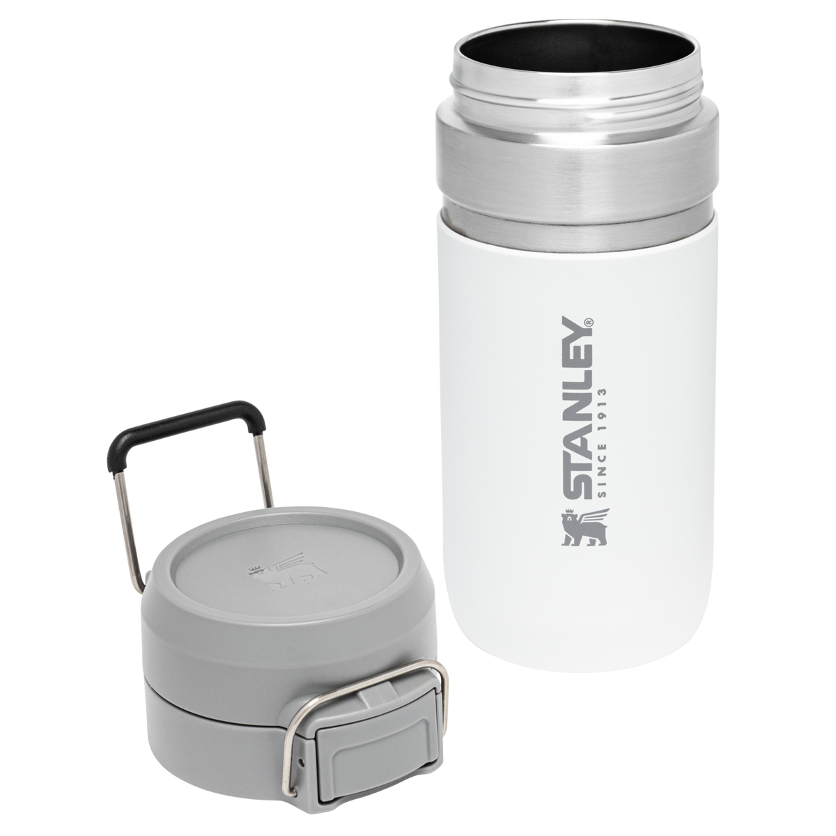 Stanley 16 OZ Quick Flip Go Water Bottle In White