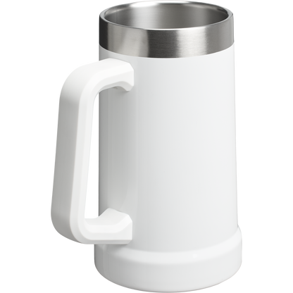 Stanley Bottle Opener Insulated Beer Stein 24OZ In Frost Gloss White