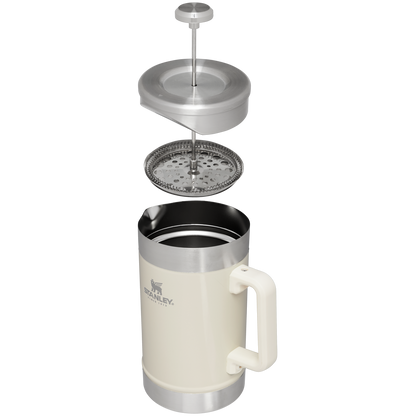 Stanley Stay-Hot French Press 48 OZ In Cream Gloss White
