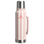 Stanley 1.1 Quart Legendary Vacuum Bottle In Peach Whip Pink Cabana Stripe From The Oasis Collection