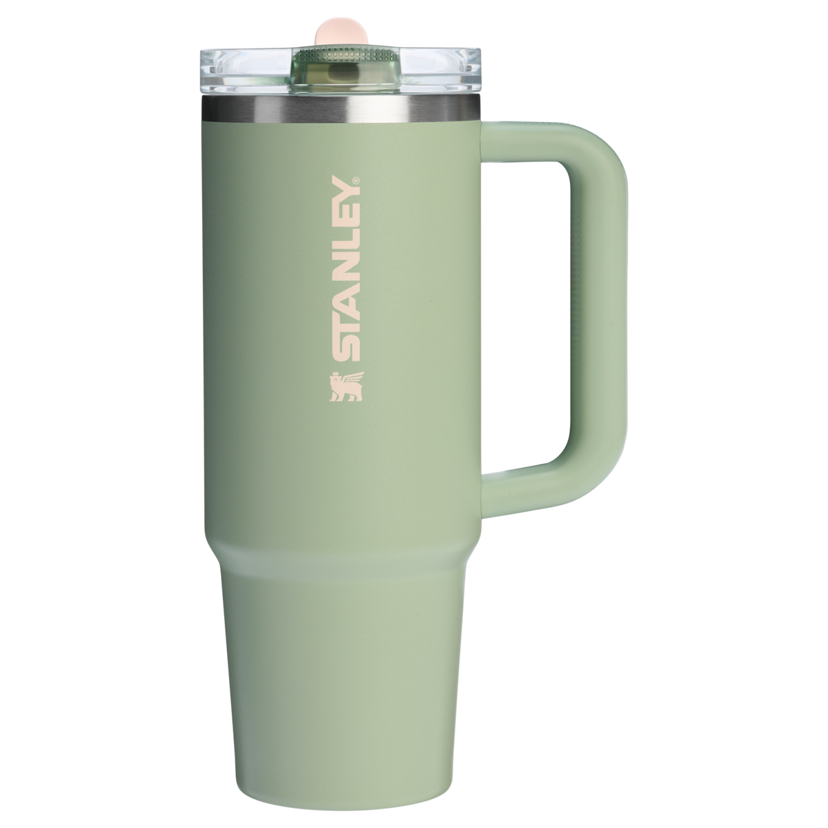 Stanley 30 OZ Quencher Flip Straw Tumbler With In Lichen Green