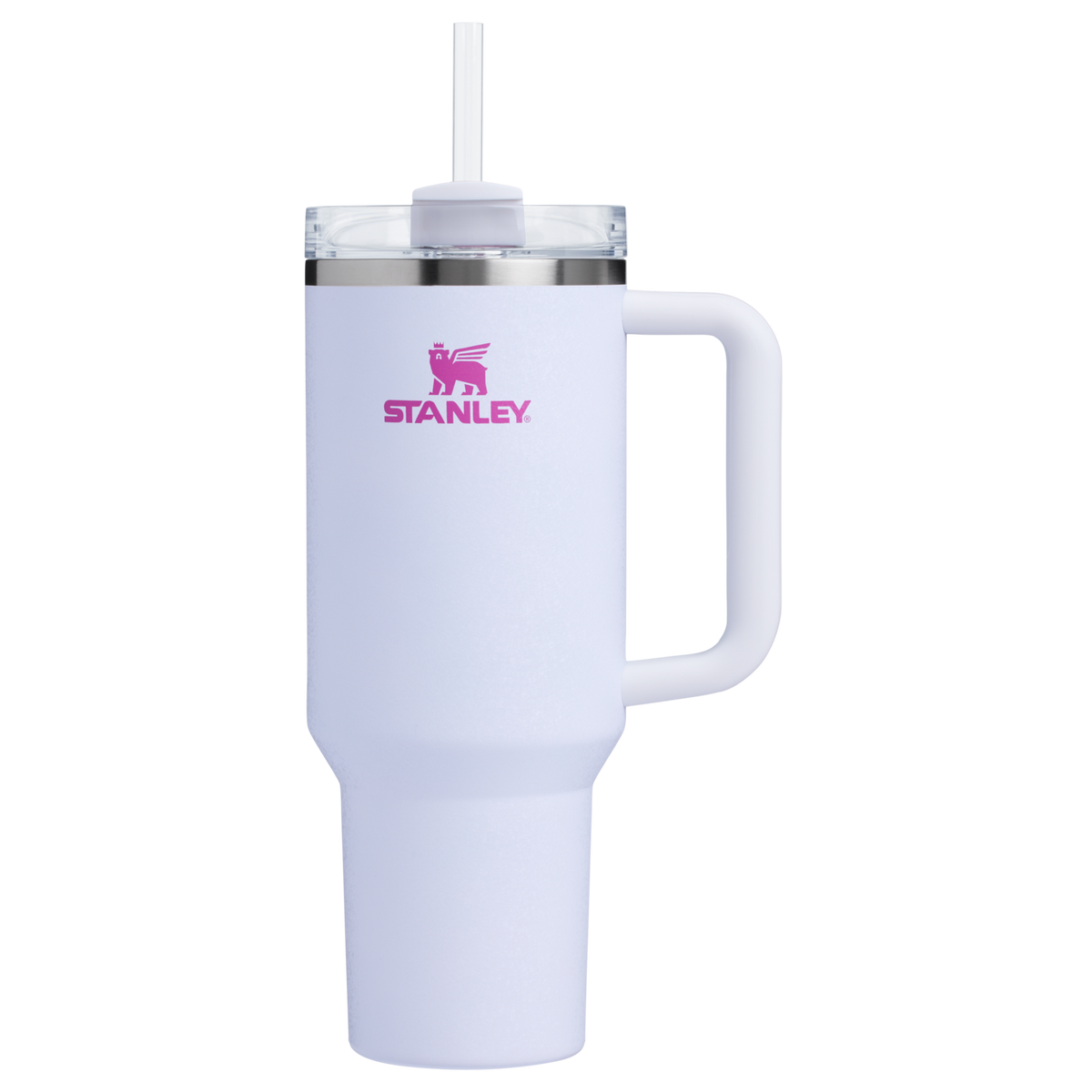 Stanley 40 OZ Quencher Tumbler With Straw & Handle In Crystal Crush