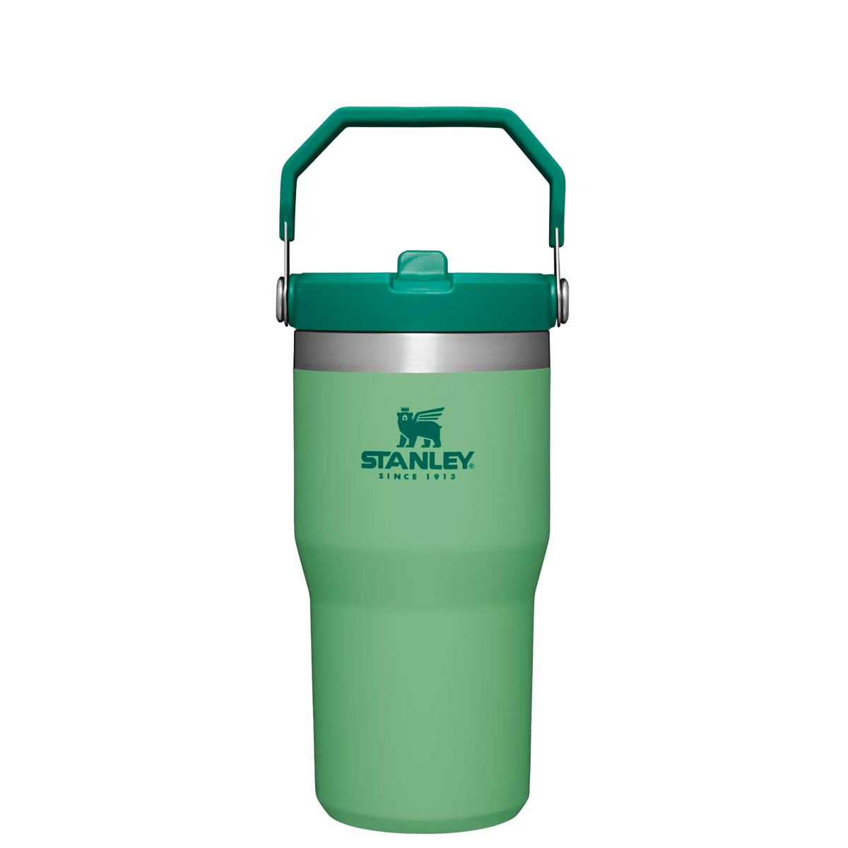 Stanley The IceFlow FlipStraw Tumbler Water Bottle 20 OZ In Jade
